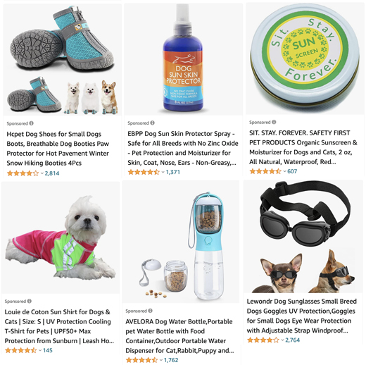 pets summer products